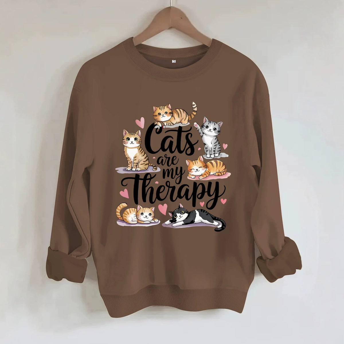 Round neck fleece hoodie