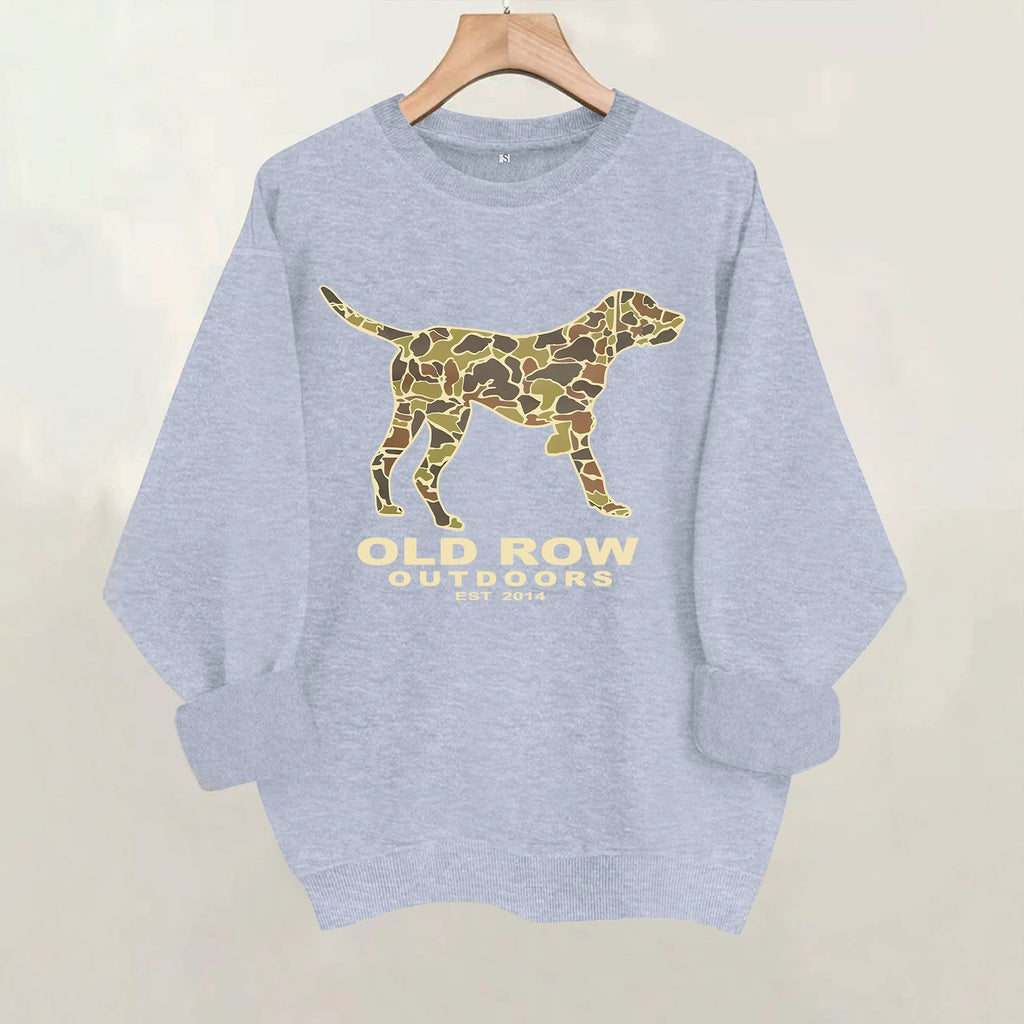 Round neck long sleeved sweatshirt