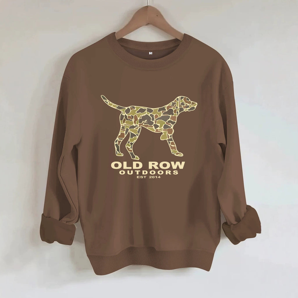 Round neck long sleeved sweatshirt