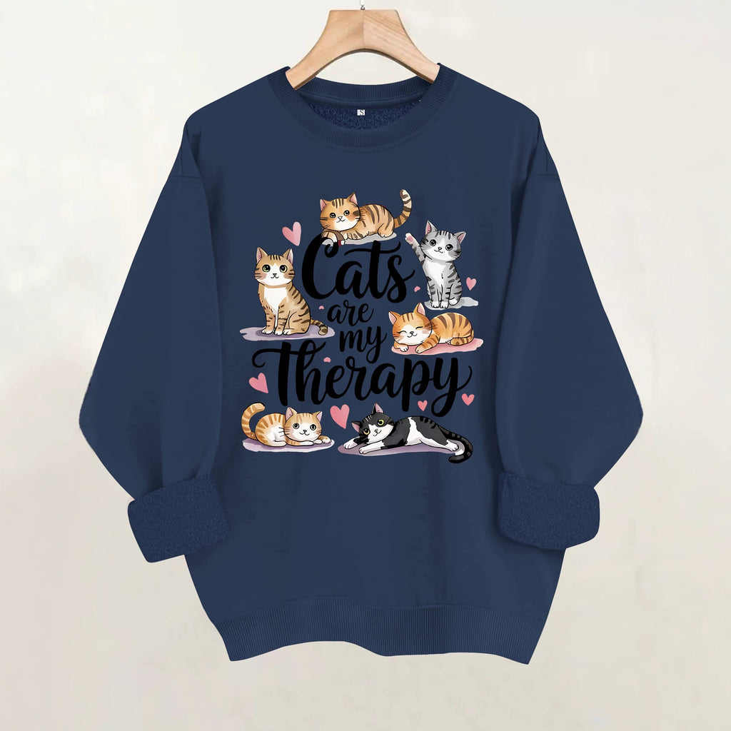 Round neck fleece hoodie