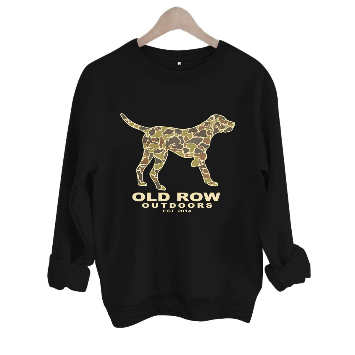 Round neck long sleeved sweatshirt