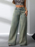 Jeans de Pierna Ancha Tiro Alto para Mujer | Lise&tte