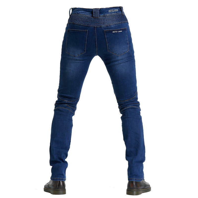 Jeans Moto Rectos con Protección – Pantalón Off-Road para Motociclista