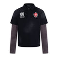 Striped patchwork fake two-piece long sleeved T-shirt for men