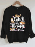 Round neck fleece hoodie
