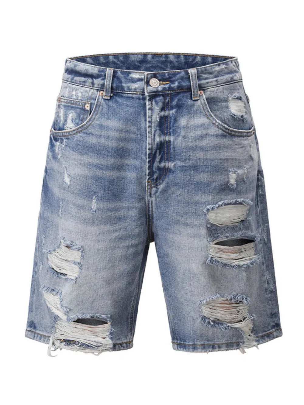 Bermuda Denim Hombre con Roturas – Estilo Urbano