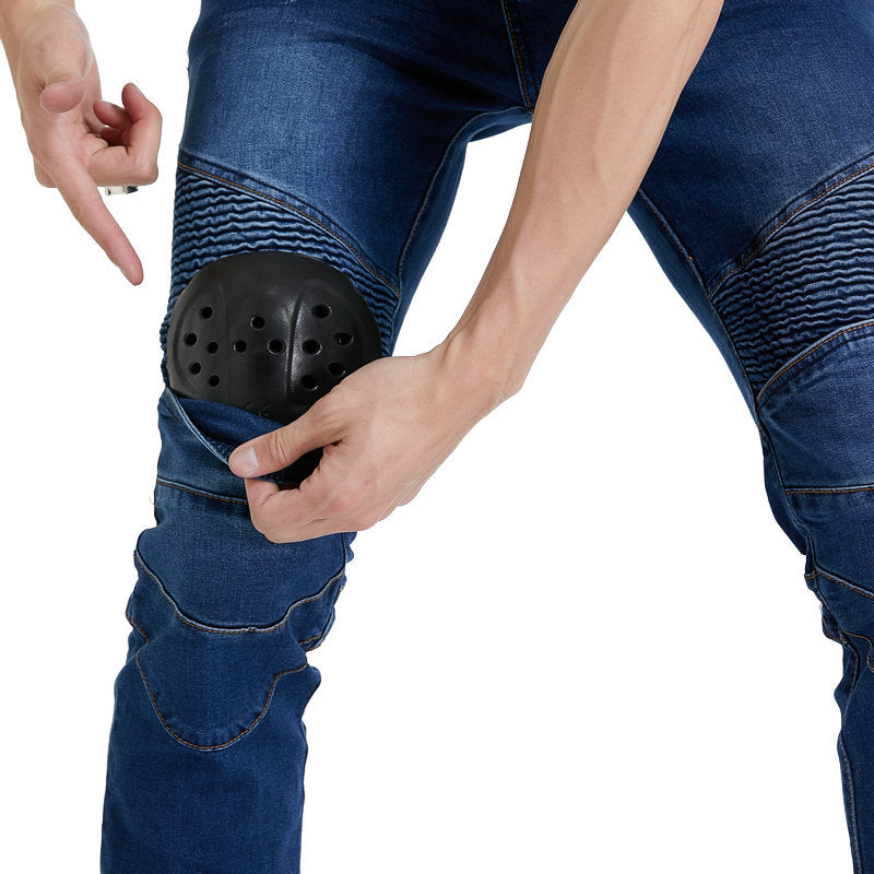 Jeans Moto Rectos con Protección – Pantalón Off-Road para Motociclista