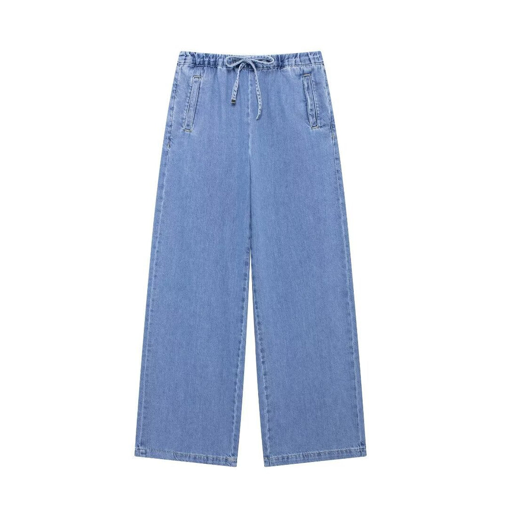 Fashionable temperament French fashion washed blue denim suit