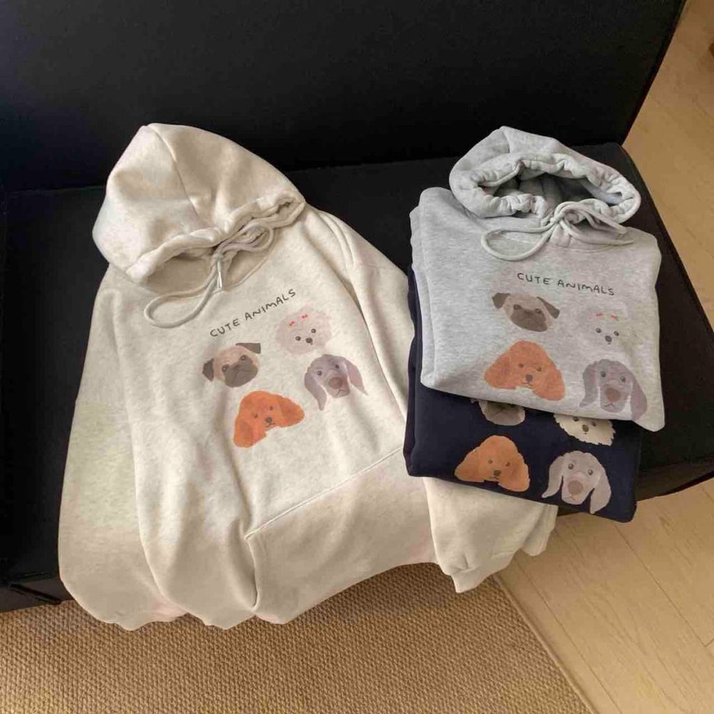 Sudadera con Capucha Graffiti Cartoon Mujer – Corte Suelto y Ligero, Estilo Urbano" "Sudadera con capucha Oversize Mujer con Estampado Graffiti – Casual y Urbano"