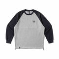 Hoodie Tejido Waffle Suelto con Bloques de Color y Hombro Drop